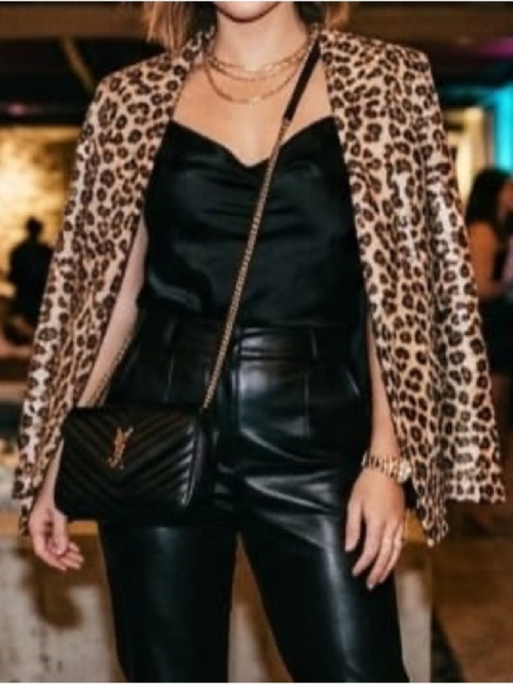 Dolce Cabo Leopard Print Blazer Jacket in Brown and Black